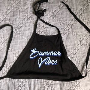 Summer vibes halter crop top